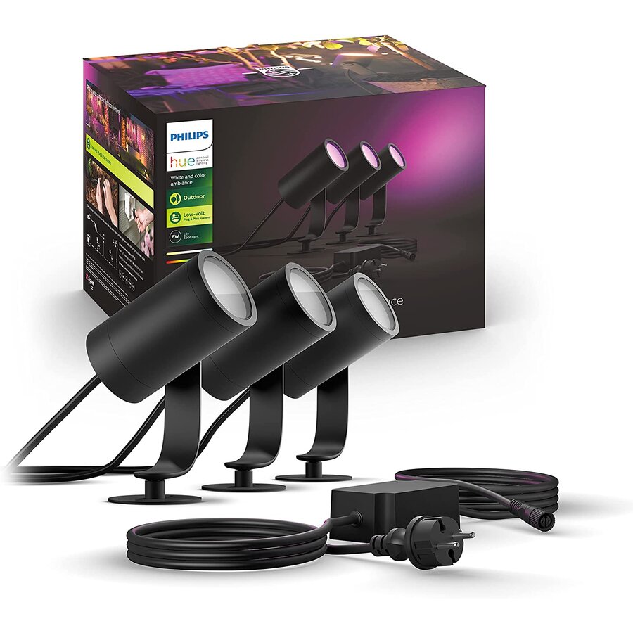 Oferte la Philips HUE white & color Ambiance Lily garden spot, LED light (black, 3 pieces, basic set)