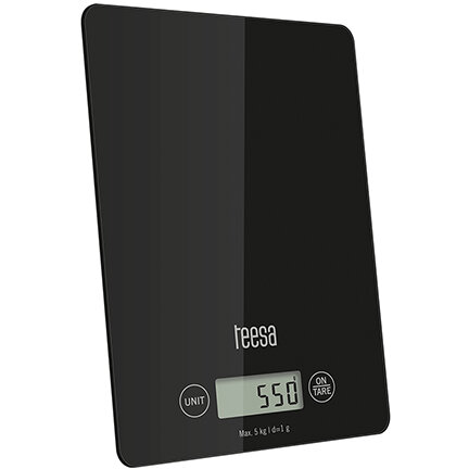 Oferte la Cantar de Bucatarie TSA0804-B Sticla Maxim 5KG Functie Tara Negru