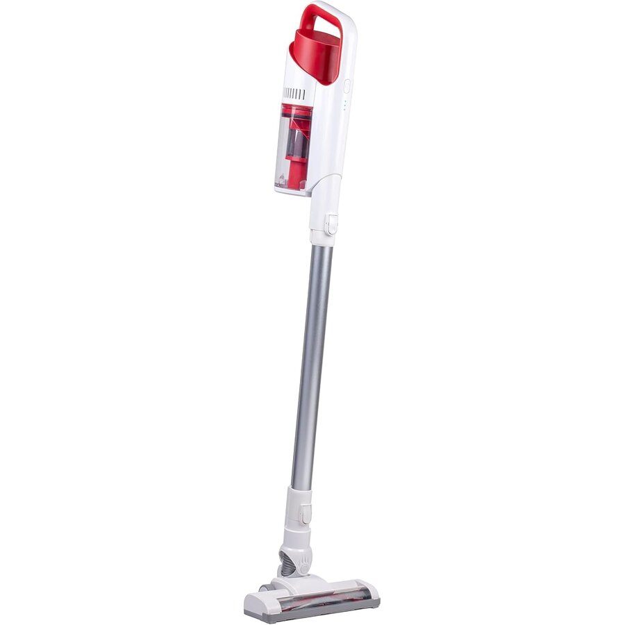 Oferte la Aspirator Vertical 2in1 fara Fir DD9002 Capacitare 0.5L 22.2V Autonomie pana la 30 Minute 150W Alb/Rosu