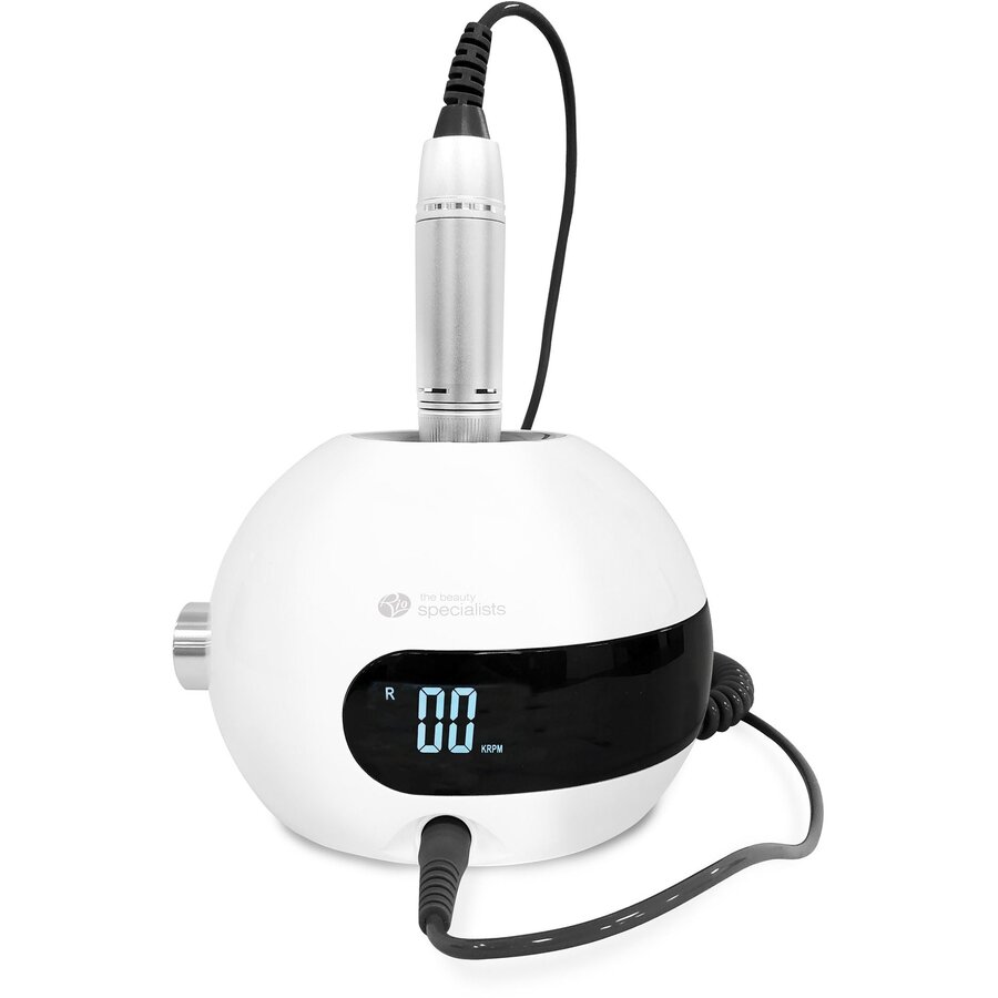Oferte la Freza Electrica Profesionala pentru Unghii NASP 30000RPM Aluminiu Directie Duala 11 Accesorii Afisaj LCD Argintiu/Alb
