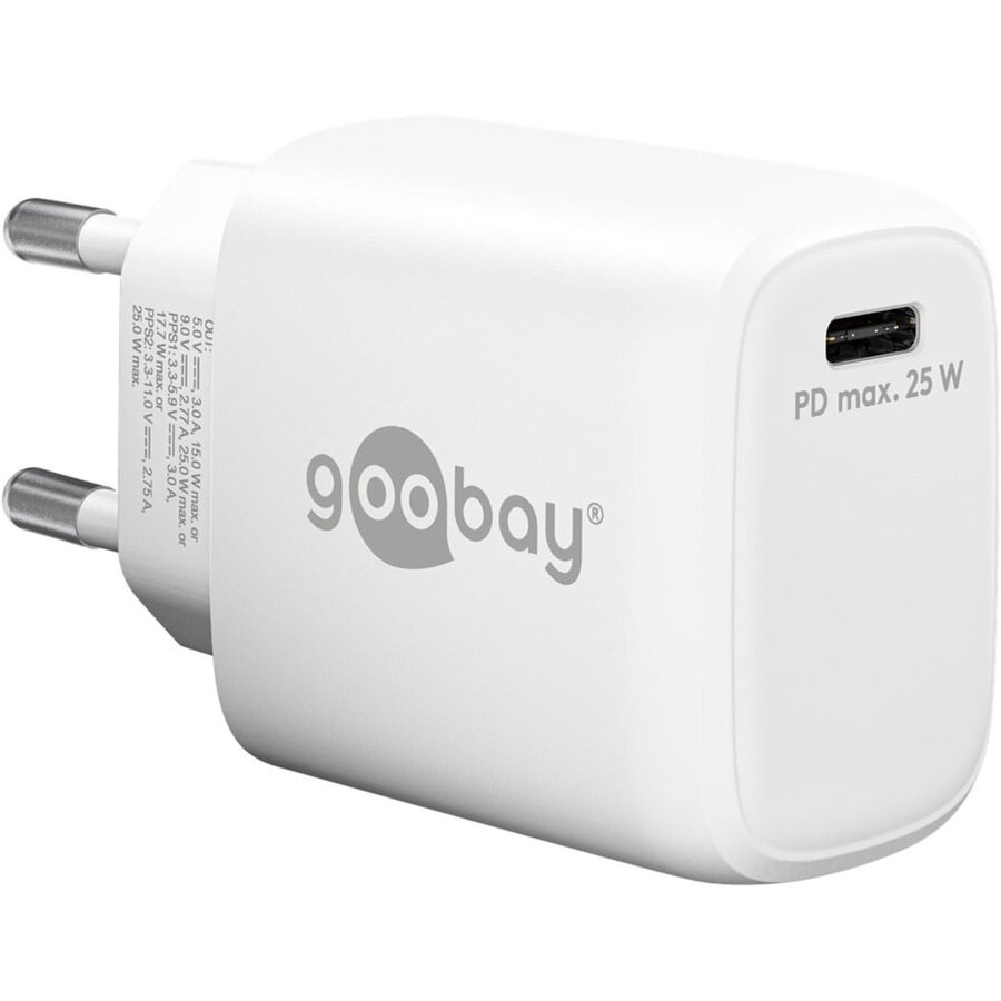 Oferte la GPS USB-C PD GaN fast charger 25 watts (white, Power Delivery 3.0)
