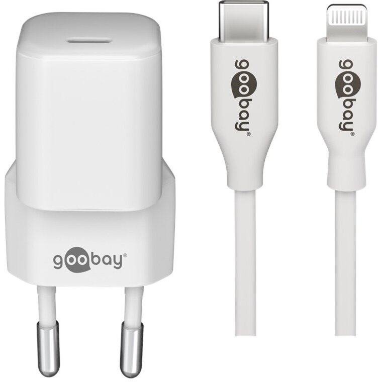 Oferte la GPS Apple Lightning / USB-C PD charging set 30 watts, charger (white, 1 meter cable, PD)