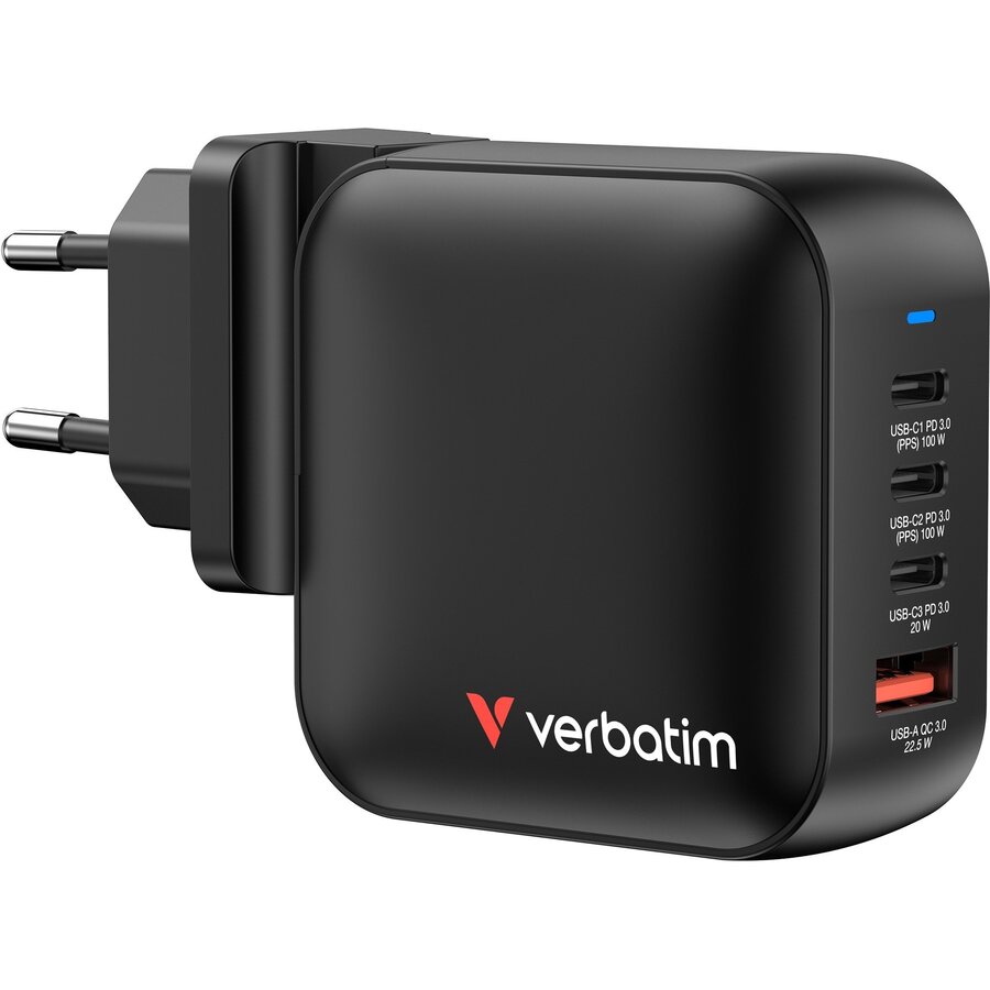 Oferte la GPS Mini GaN Charger 100W 4-Port, 1x USB-A, 3x USB-C (black, PD 3.0, QC 3.0)