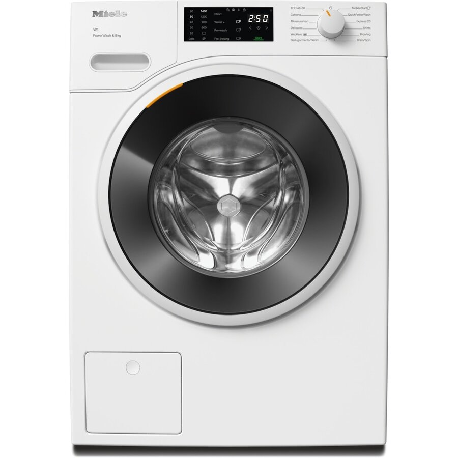 Oferte la Masina de Spalat Rufe Frontala WWB360 WCS PWash&8KG 1400RPM QuickPowerWash Miele@home CapDosing Clasa A Alb