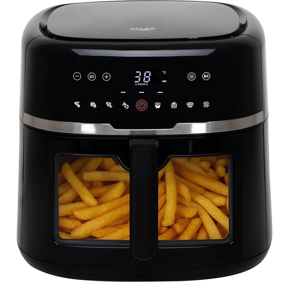 Oferte la Friteuza cu Aer Cald AD 6318 Capacitate 8L 9 Programe Presetate Display LED Timer  2500W Negru