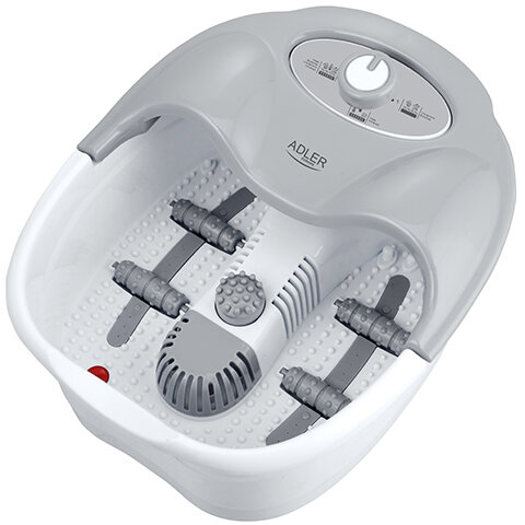 Oferte la Aparat de Masaj pentru Picioare AD 2167 cu Vibratii 4 Role si 3 Atasamente Alb/Gri