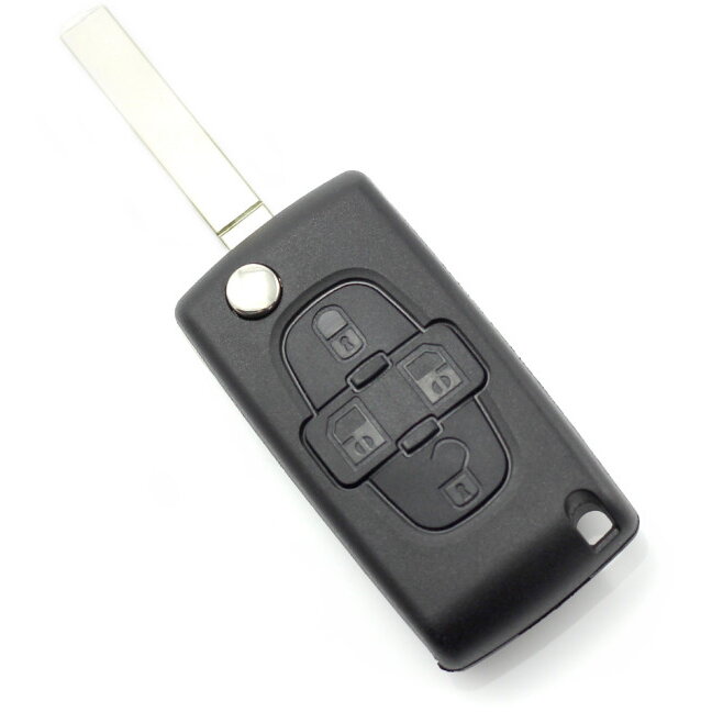 Oferte la Carcasa pentru Cheie Citroen / Peugeot Tip Briceag cu 4 Butoane si Suport Baterie Lama Tip VA2-SH4 Negru