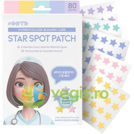 Oferte la Plasturi Hidrocolidali Anti-Acnee Star Spot Patch 80buc