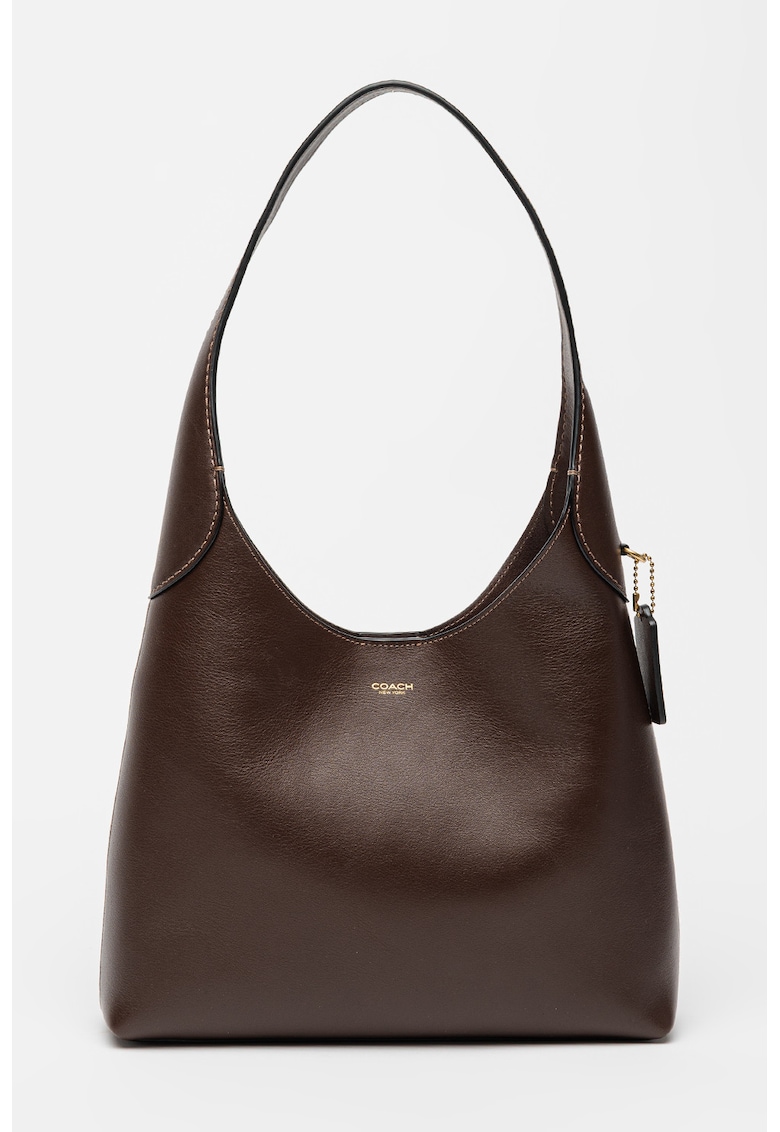 Oferte la Geanta de piele cu bareta de umar Brooklyn 28 - Maro inchis - 28x28x8