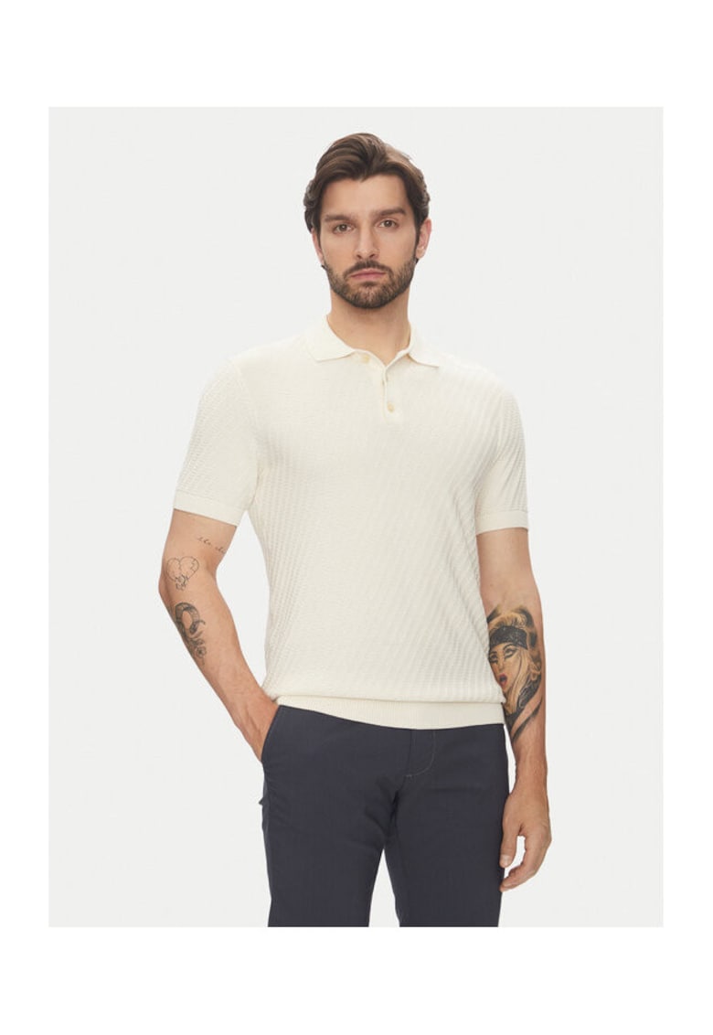 Oferte la Tricou Polo barbati  C5 51314.5094 - Bumbac/Viscoza - Gri - Gri