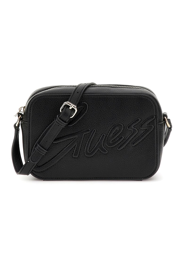 Oferte la Geanta crossbody cu logo in relief - Negru
