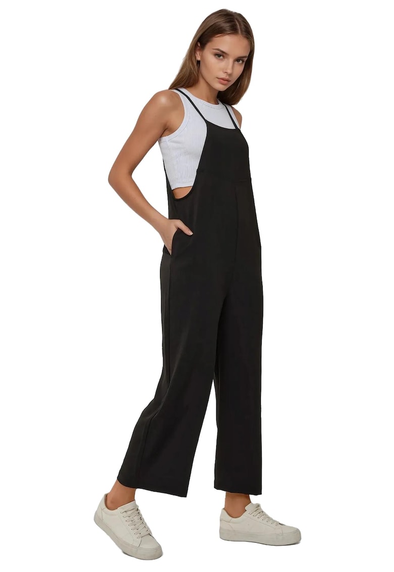 Oferte la Salopeta dama -  Negru - Bumbac/Poliester