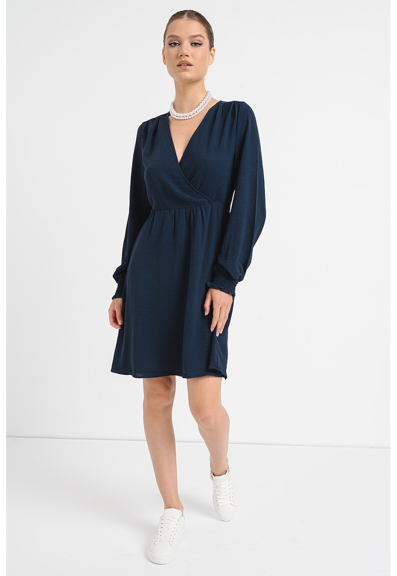 Oferte la Rochie mini evazata cu decolteu cache coeur Gaja - Albastru ultramarin