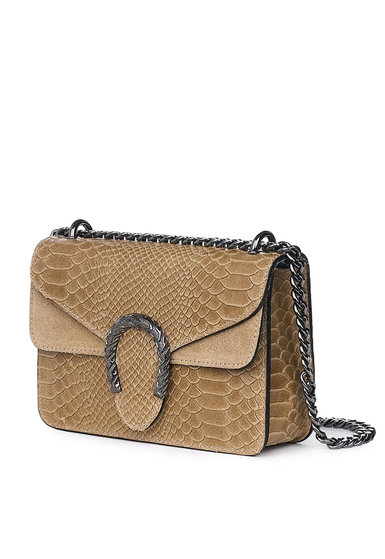 Oferte la Poseta dama din piele naturala Diane taupe - 15x20cm