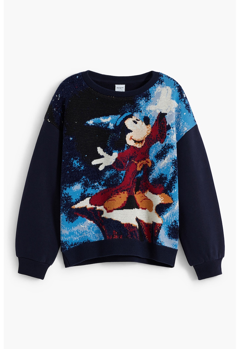 Bluza de trening cu model Minnie Mouse - Negru/Albastru