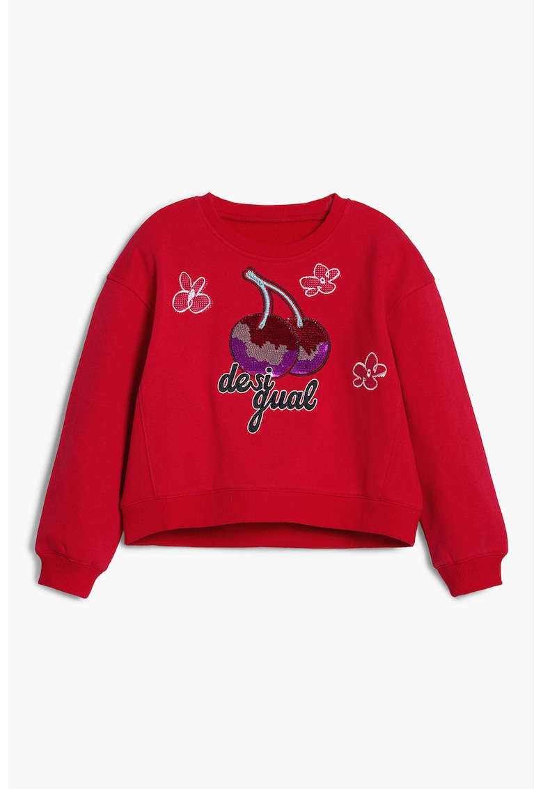 Oferte la Bluza de trening din bumbac cu paiete - Rosu