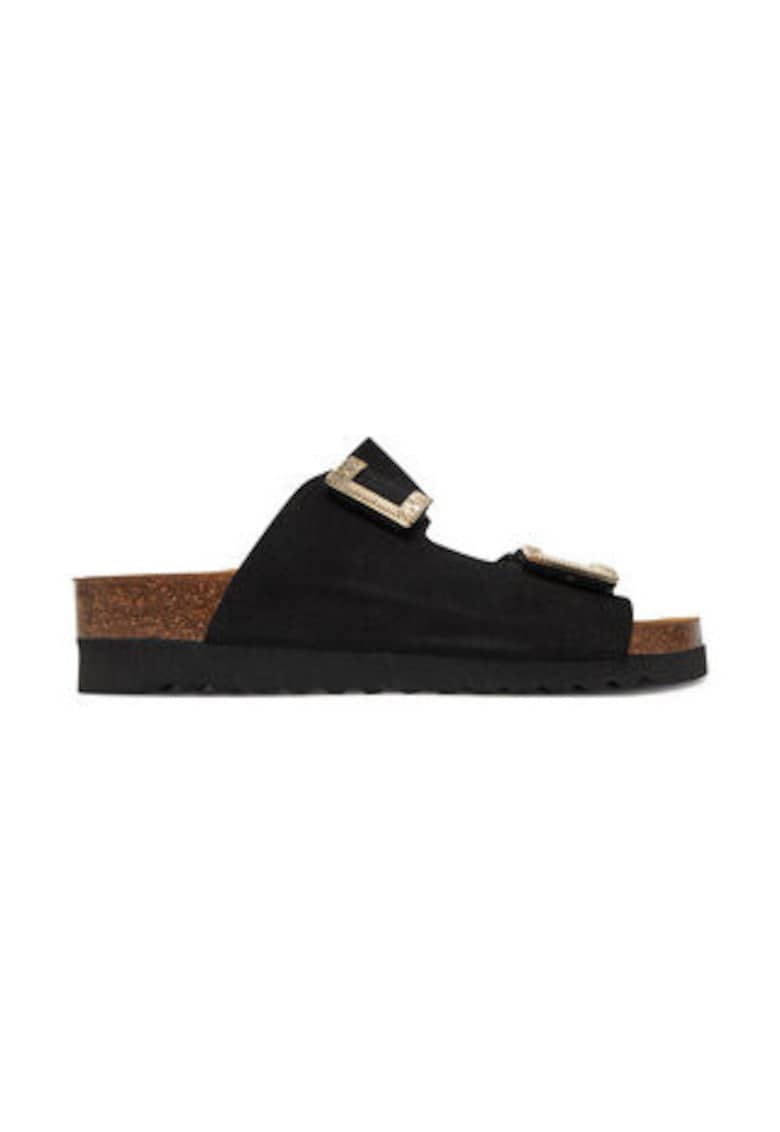 Oferte la Papuci Grunland piele naturala pentru femei - Negru
