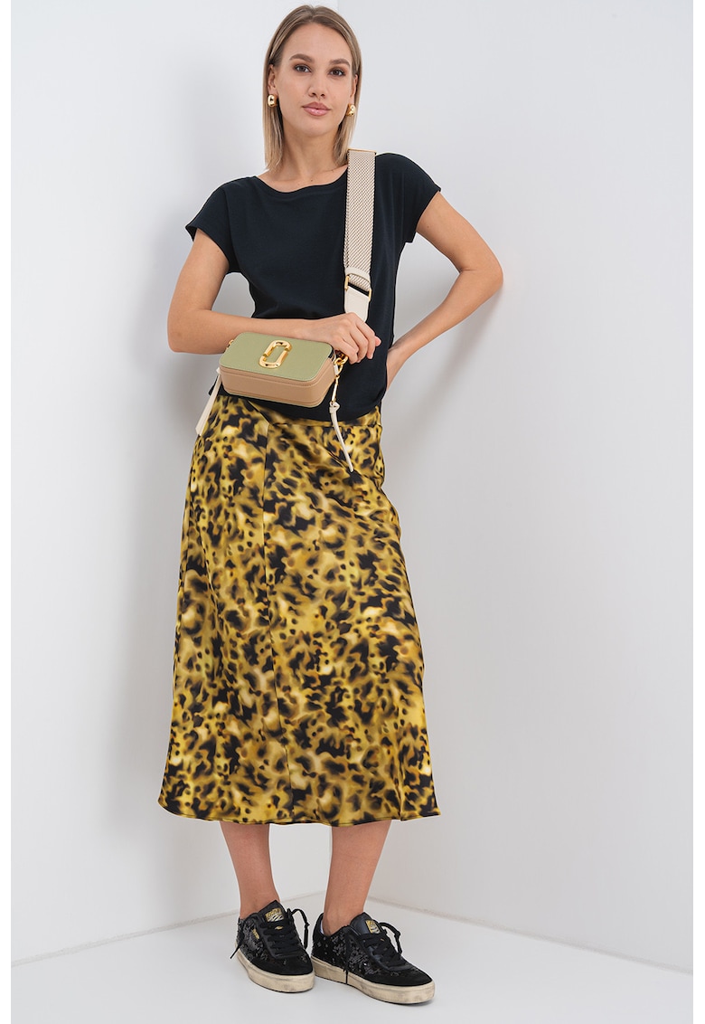 Oferte la Fusta cu animal print - Negru/Galben mustar