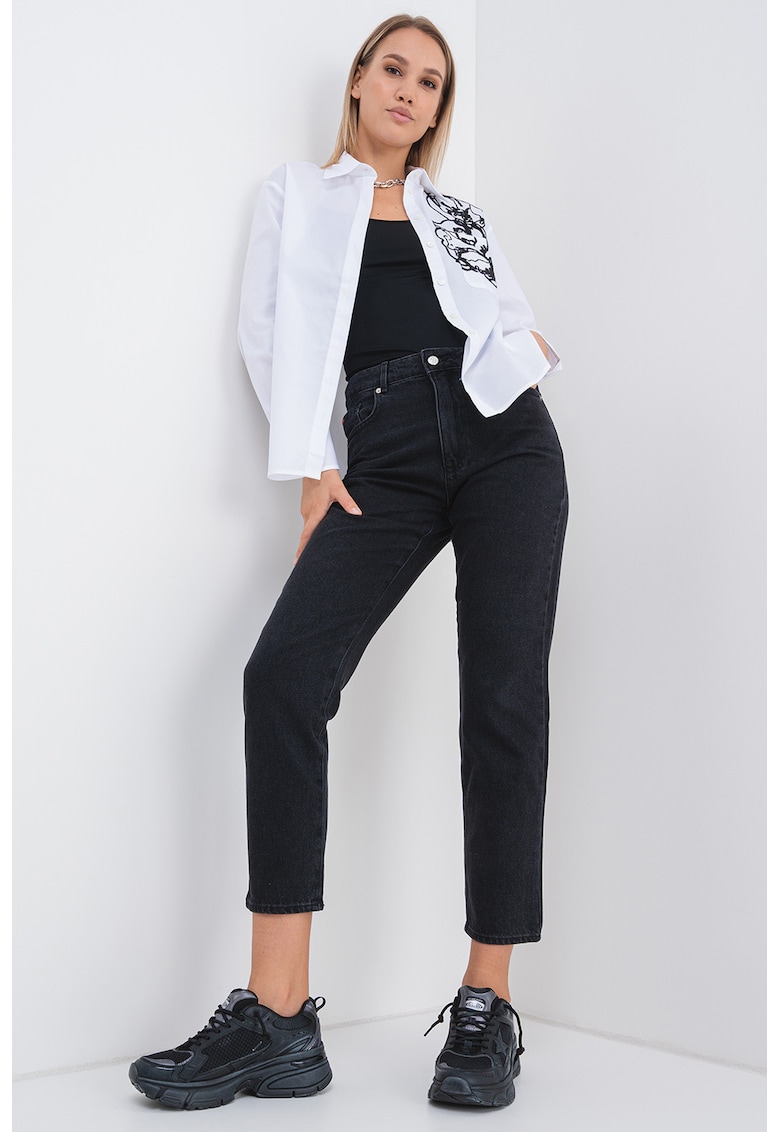 Oferte la Camasa regular fit cu imprimeu floral - Alb/Negru