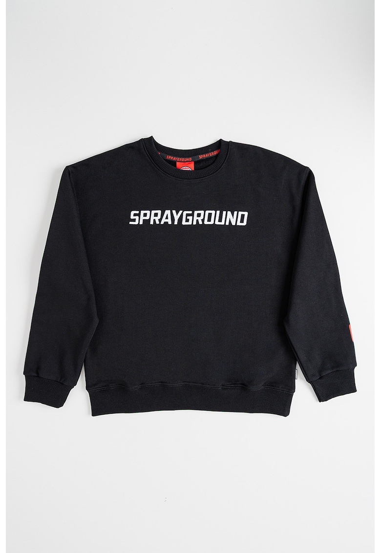 Oferte la Bluza de trening cu imprimeu logo - Alb/Negru