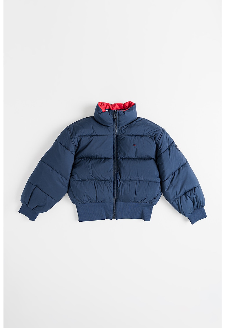Oferte la Geaca reversibila cu guler inalt - Bleumarin