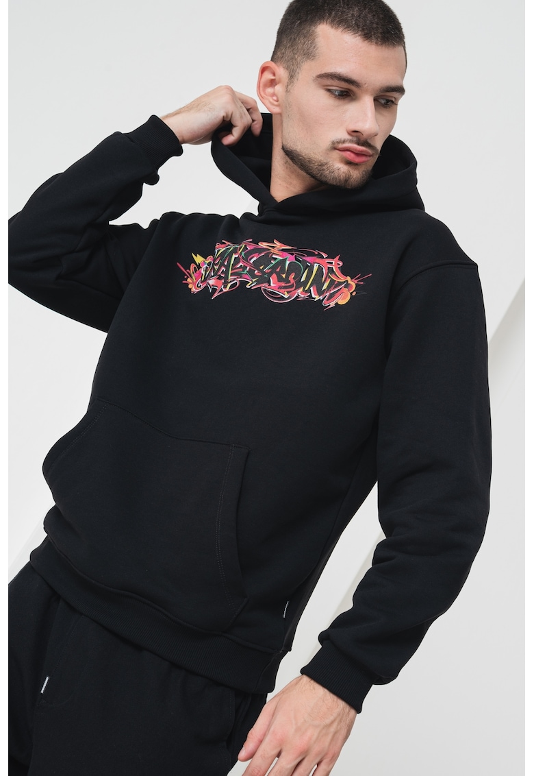Oferte la Hanorac regular fit cu logo - Negru