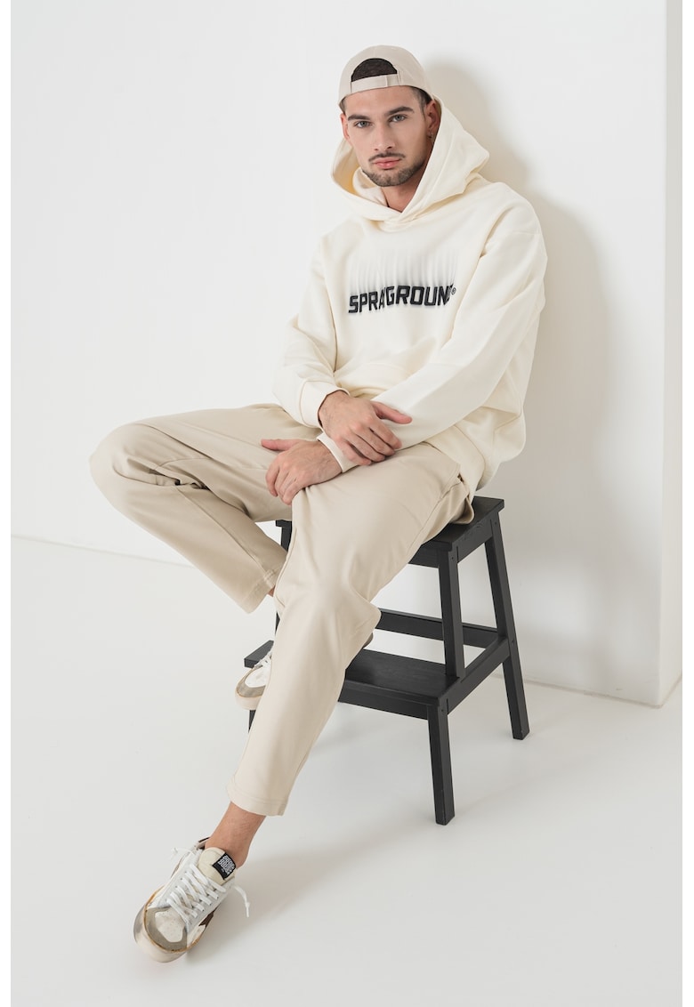 Oferte la Hanorac de bumbac cu logo brodat - Alb