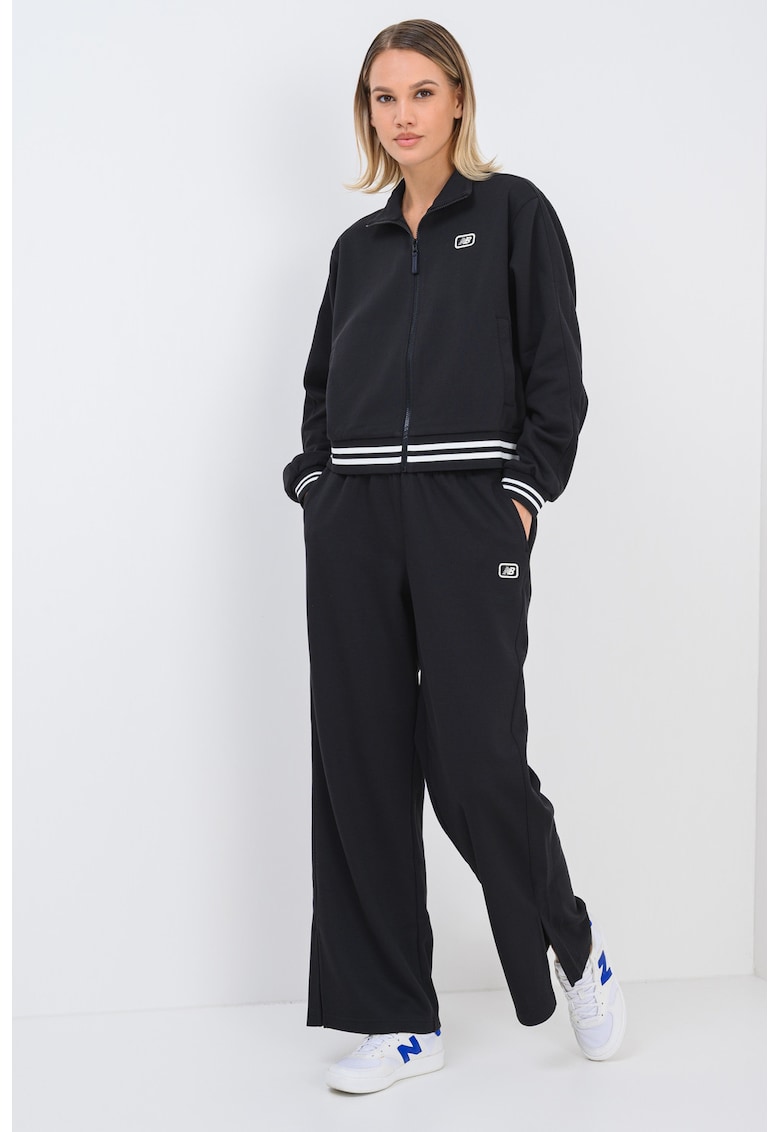 Oferte la Pantaloni de trening drepti cu slituri cu mansete Post Season - Negru