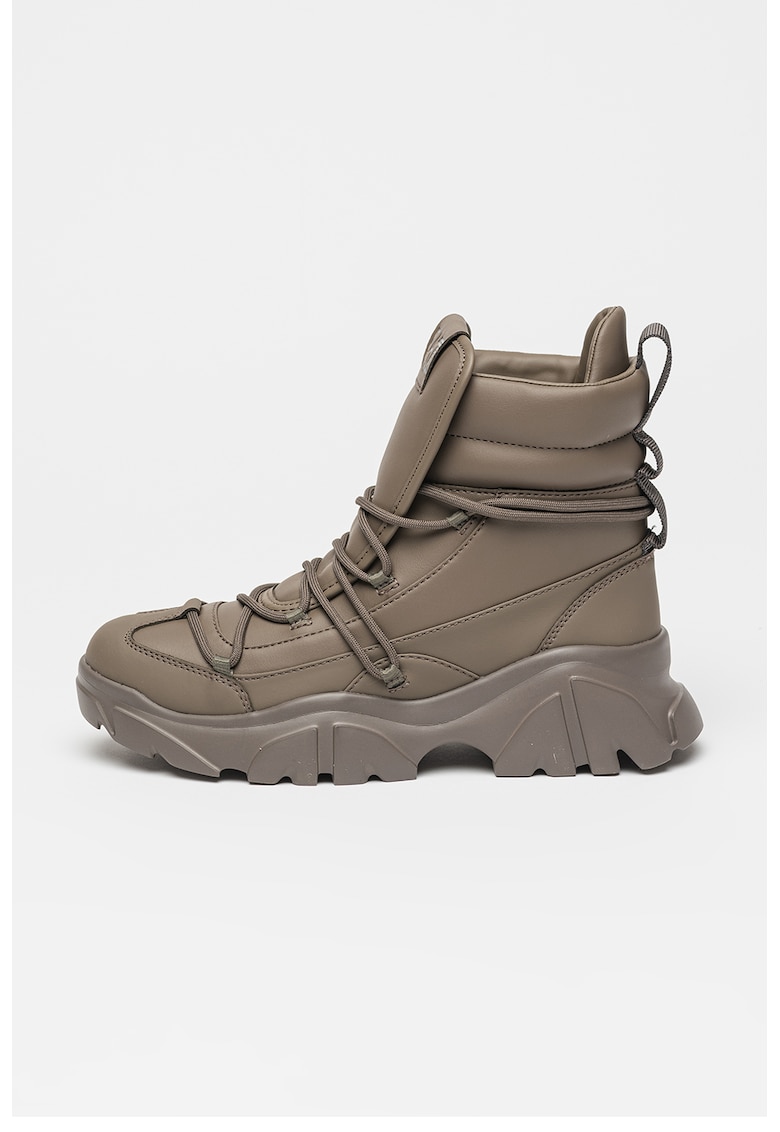 Oferte la Ghete de piele ecologica cu talpa masiva - Gri inchis