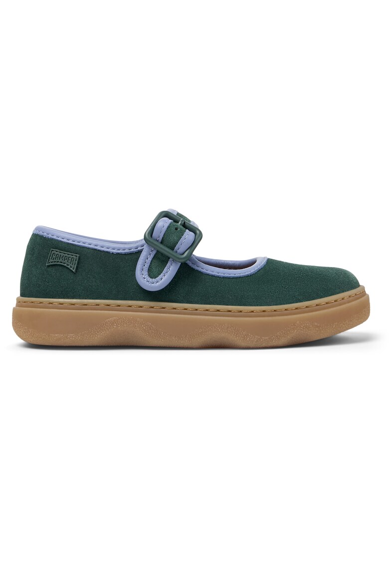 Oferte la Balerini Mary Jane de piele intoarsa Kiddo - Verde inchis