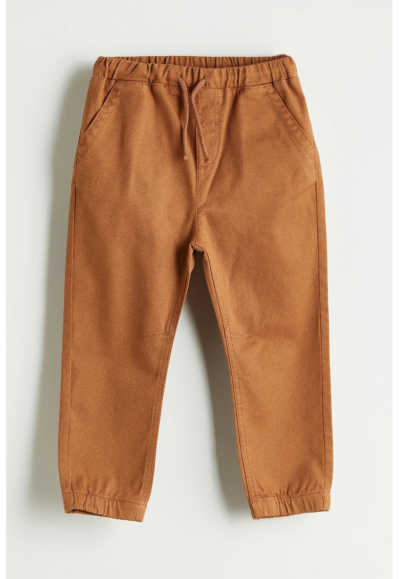 Pantaloni jogger cu buzunare oblice - Caramel