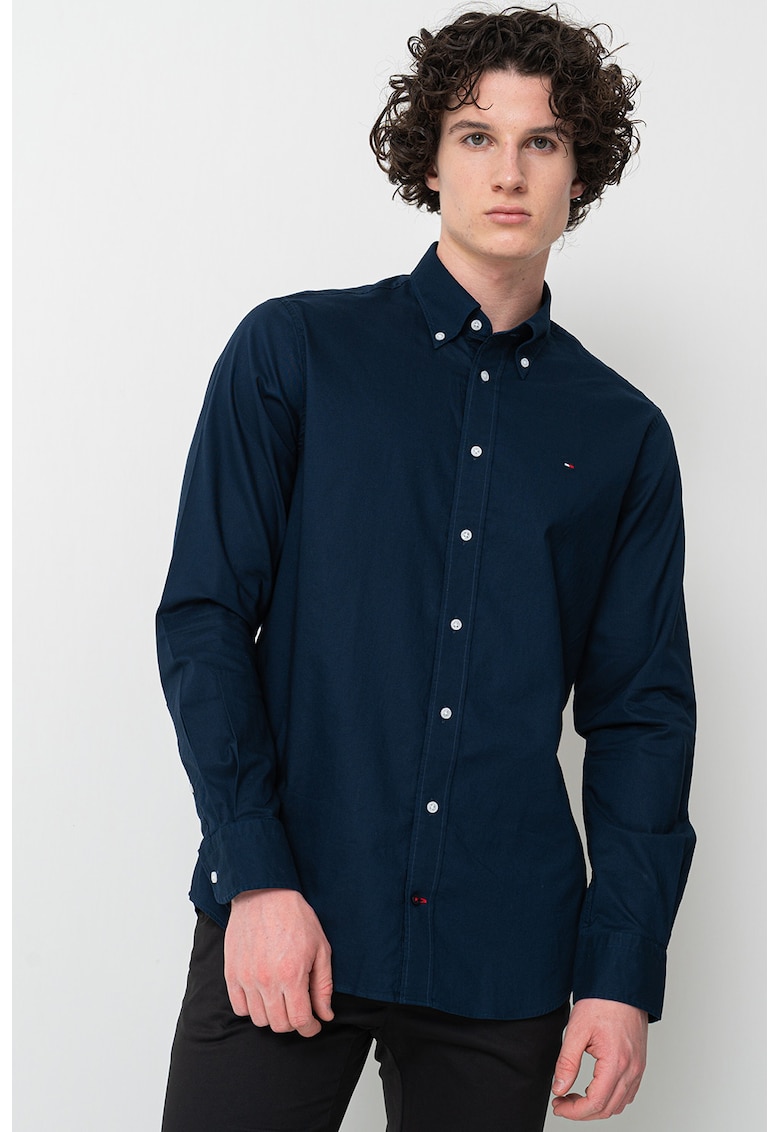 Oferte la Camasa din bumbac cu guler Oxford - Bleumarin