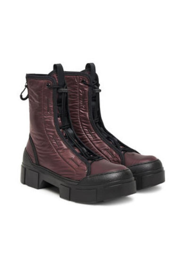 Oferte la Ghete dama - Vic Matie - pana la glezna - material textil - maro inchis/negru