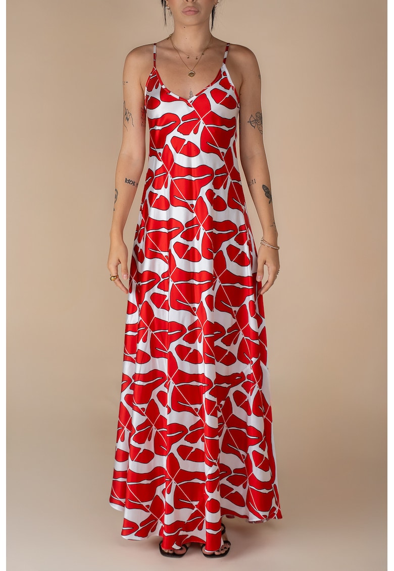Oferte la Rochie lunga A line model floral