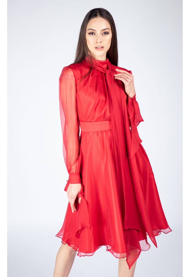 Oferte la Rochie matase cu esarfe