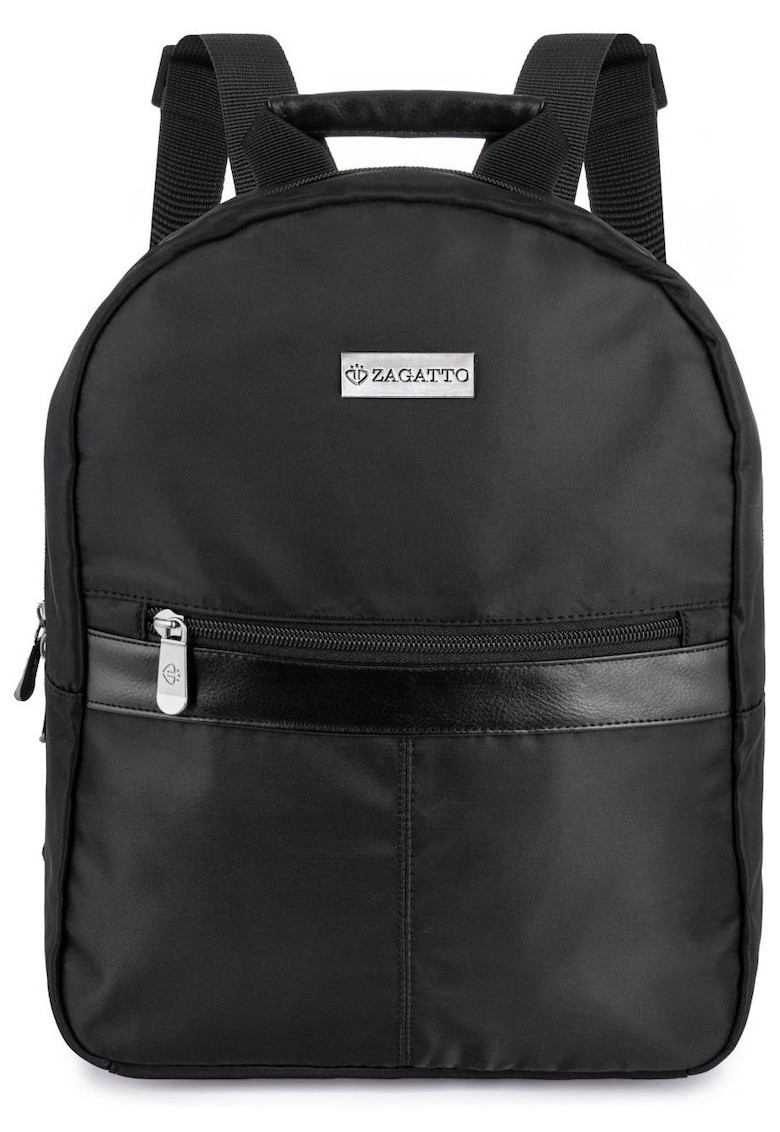 Oferte la Rucsac dama - ® - Negru - Urban - Casual - Inchidere cu fermoar - Impermeabil - Bretele reglabile - Usor - Spatios - Nylon/Poliester - 31x25x10 cm - VILLA ECO - ZG624