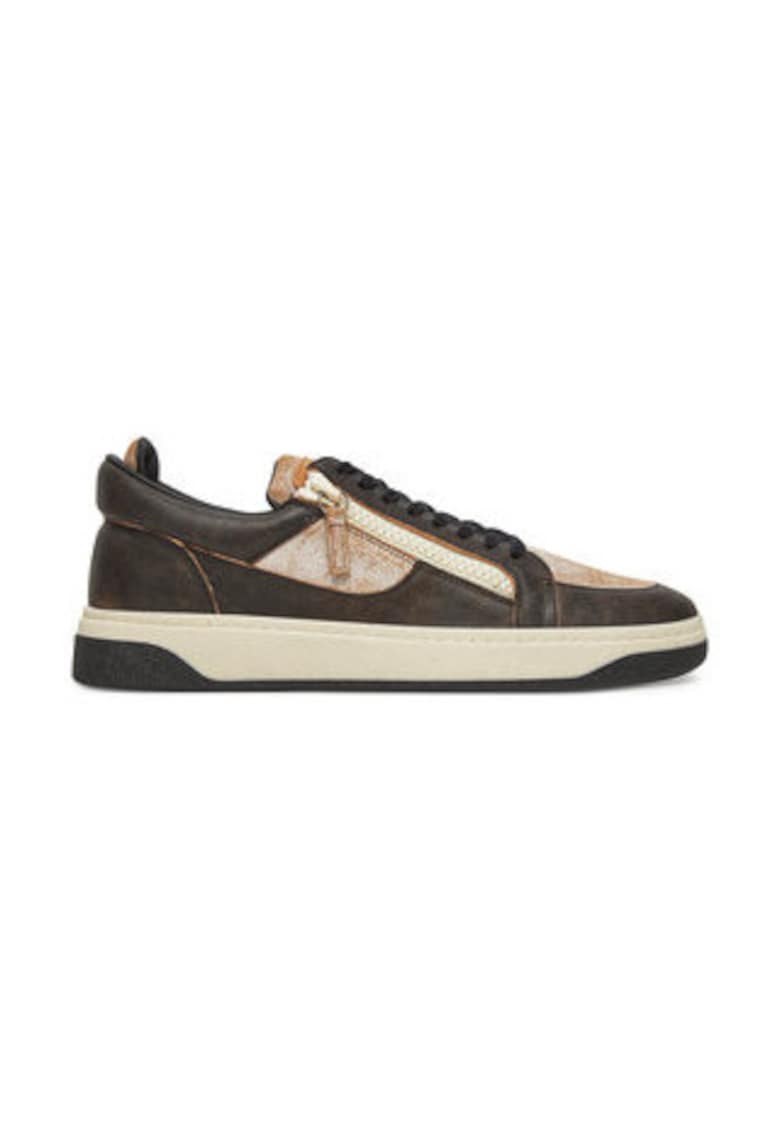 Oferte la Tenisi barbatesti -  305490186 - piele naturala - maro/alb