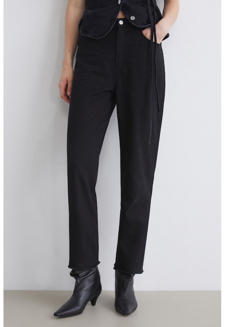 Oferte la Blugi regular fit cu talie medie - Negru