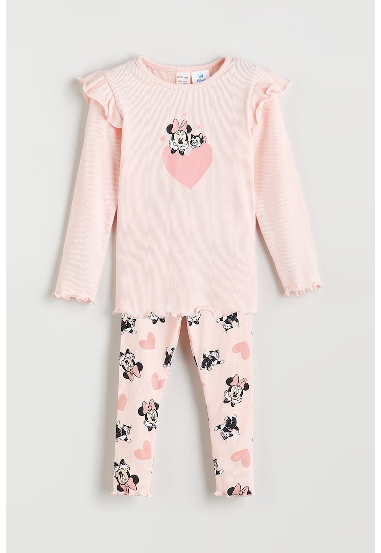 Pijama lunga cu Minnie Mouse - Piersica