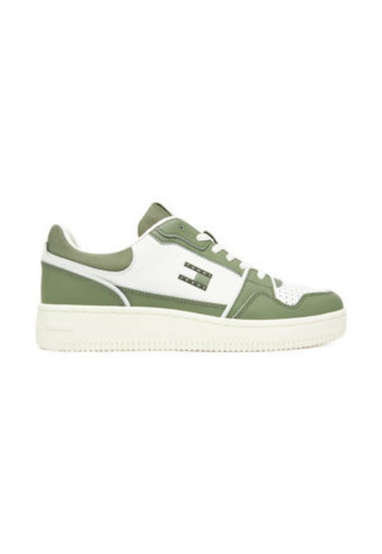 Oferte la Tenisi barbati -  piele naturala - alb/verde -