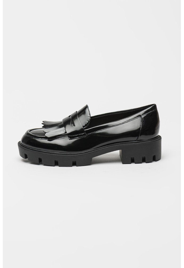 Oferte la Pantofi loafer din piele ecologica Missa - Negru