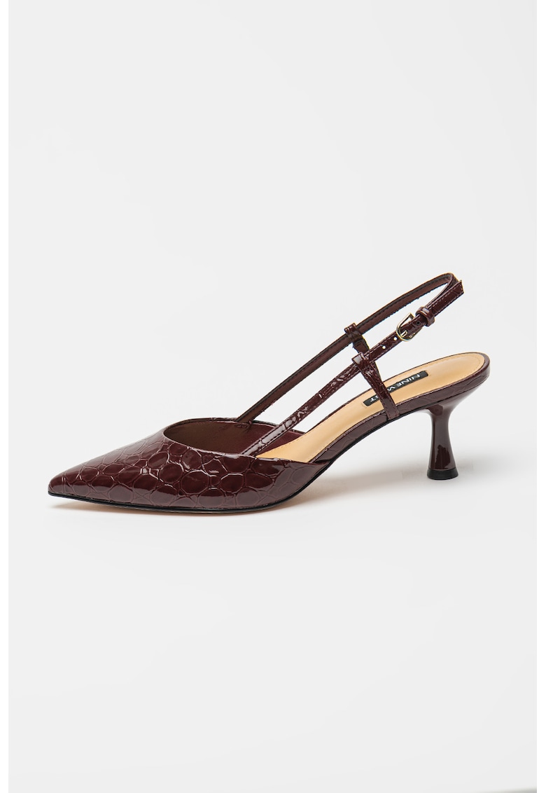 Oferte la Pantofi cu bareta slingback si varf ascutit Rhonda - Rosu inchis