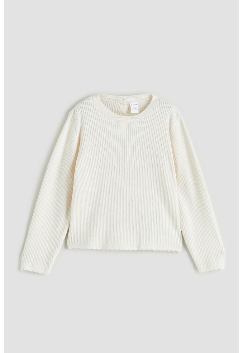 Oferte la Bluza striata cu maneci lungi - Alb