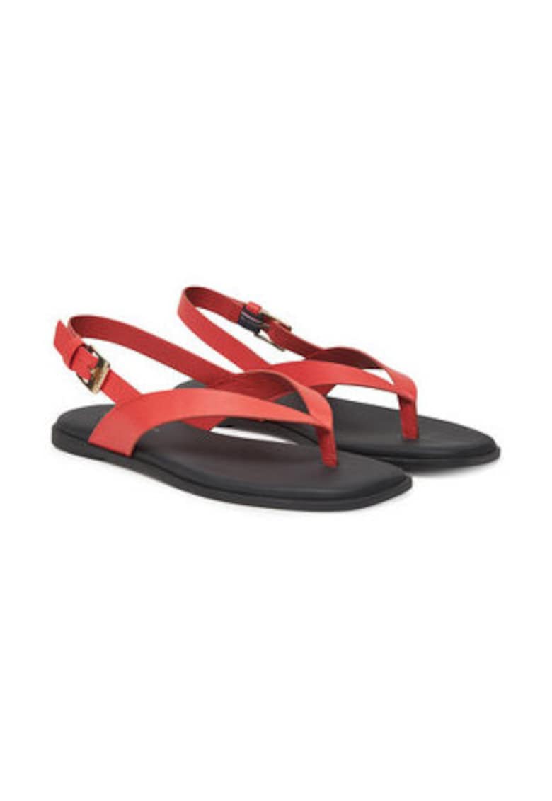 Oferte la Sandale de dama -  piele naturala - rosu/negru - Rosu