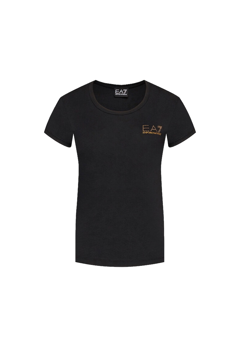 Tricou slim-fit din amestec de modal - Negru