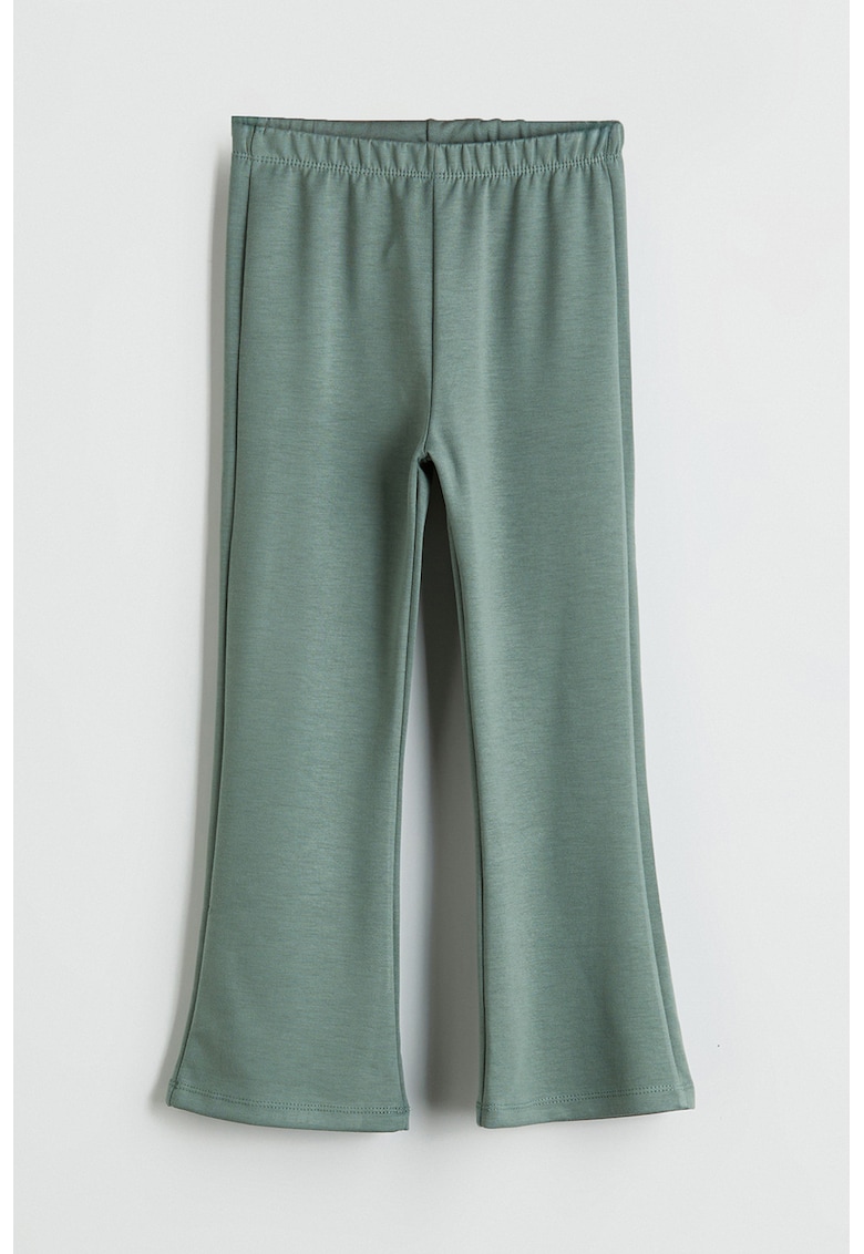 Oferte la Pantaloni evazati cu talie elatsica - Verde aquamarin