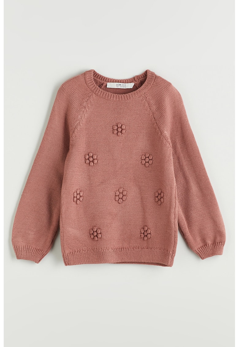 Oferte la Pulover cu flori brodate - Roz prafuit