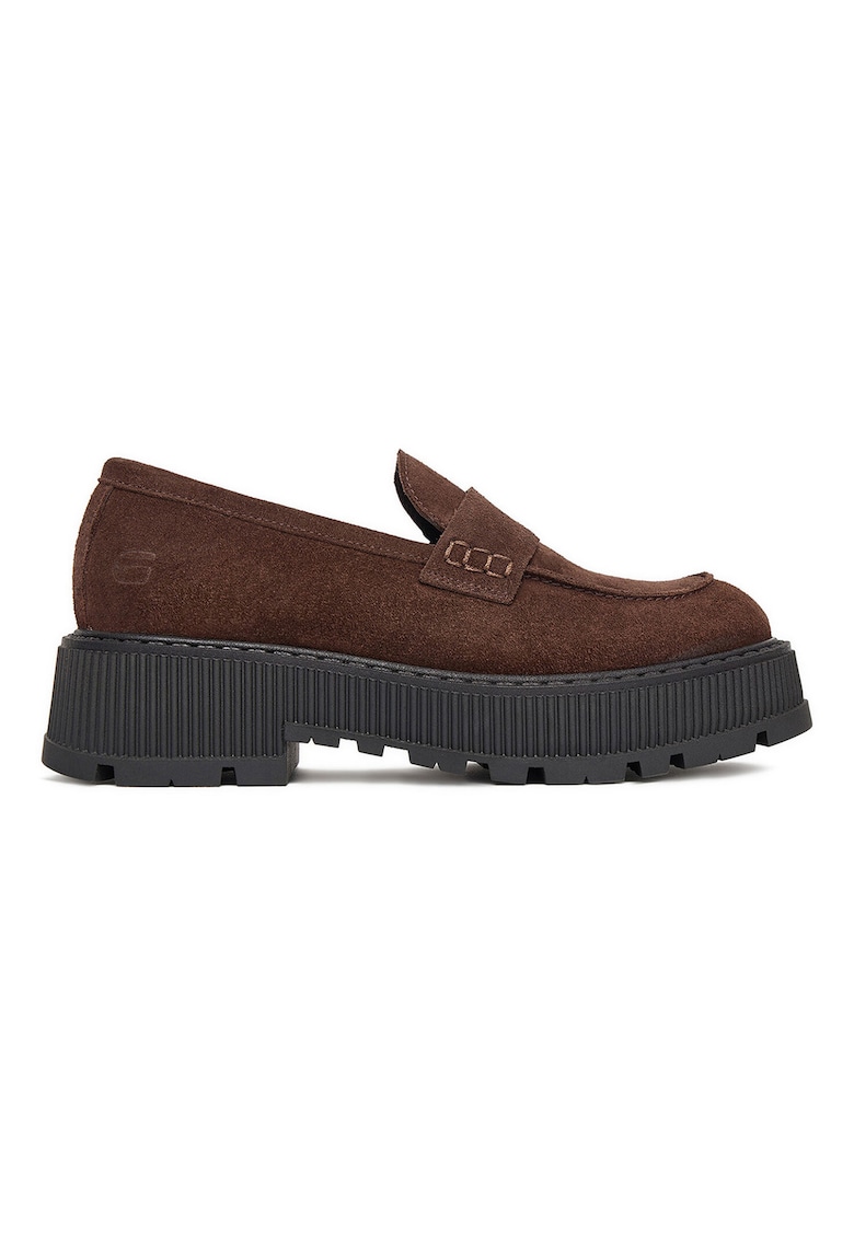 Oferte la Mocasini dama - Raw - piele naturala - maro - design minimalist - Maro