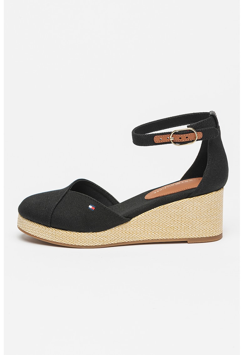 Oferte la Sandale cu talpa wedge Flag - Negru