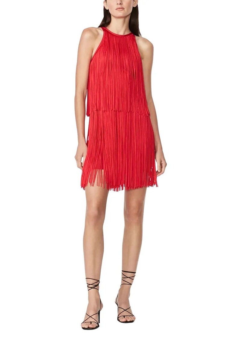Oferte la Rochie mini cu franjuri - Rosu